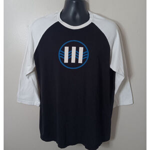 Jack White Adult XL Raglan Band T-shirt Lazaretto Tour 2015 Concert Tee Stripes